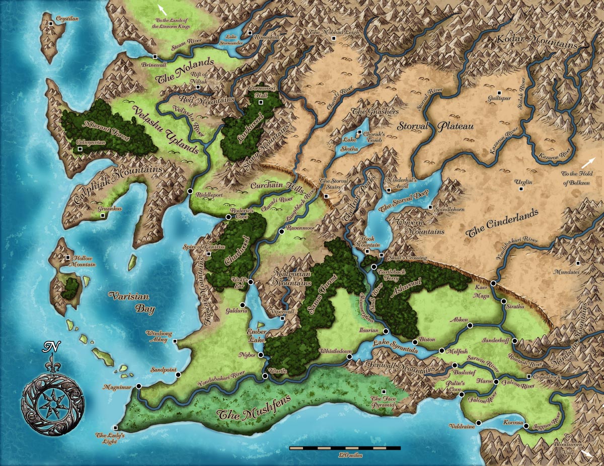 A map of the world.
